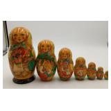 8' Matryoshka Russian Nesting Doll Fairytale Signd