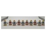 G DeBrekht Hand Painted Pottery Angels Faerie 10pc