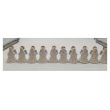 10 Painted Glazed Angel Bells
