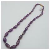 Chevron Amethyst Bead Necklace