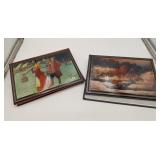 2 Russian Lacquer Painted Book Cover Album