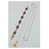Gold Filled Bracelet Necklace And Pendant