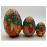 Russian Folklore Matryoshka Nesting Doll Egg