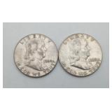 1960,63 Silver Half Dollar Ben Franklin UsCoins