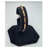 14k Gold ruby Diamond Bracelet 8.8 gms TW