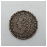 1837 Hard Times Token Liberty Head Coin