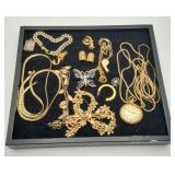 Costume Jewelry Trifari Necklace Pocket Watch LOT