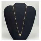 Gold on Sterling Butterfly Mother of Pearl Necklac