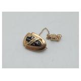 10k Gold Excalibur Shield Pin 3.4 grams