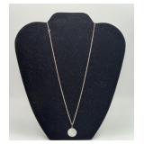 Sterling Silver Mother of Pearl Pendant Necklace