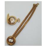 Ladies Waltham Pocket Watch & Cameo Bracelet