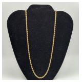 14k Gold Rope Chain Necklace 25.5 Grams