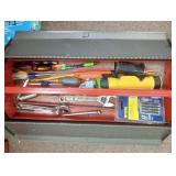Tool Box & Contents Crescent Wrench Screwdrivers