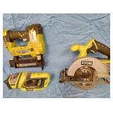 Ryobi Batt Tools Nailer  Saw Light 18v no charger