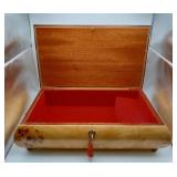 Italian Burl Wood Inlaid Sorrento Music Jewelry Bx