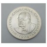 1974 Sterling Silver Churchill Coin 1.12 Troy Oz