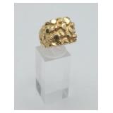14k Gold Nugget Ring Men's Jewelry 16.1 Grams