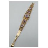 Russian Yanka Porcelain Flower Peekaboo Watch