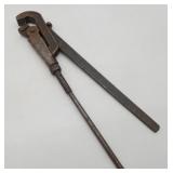 Antique 16' USSR Bahco Adjustable Pipe Wrench Tool