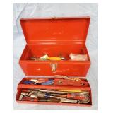 Metal Tool Box & Tools Screwdrivers Pliers