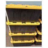 Heavy Duty 17 Gallon Commander Plastic Totes 4pcs