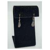 Sterling Silver Marcasite Teardrop Earrings