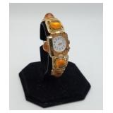 Chaika Soviet Gold Filigree Amber Peekaboo Watch