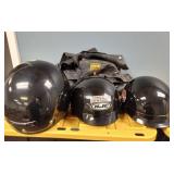 3 Motorcycle Helmets HJC & Other Leather Chaps