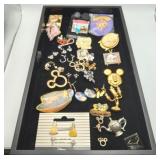 Group Disney Jewelry Pins Earrings Brooch LOT