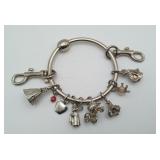 Disney Princess Carriage Charm Key Chain Bracelet