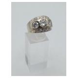 14k White Gold VS2 Three Diamond Ring SEE NOTES