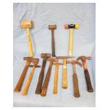 Ball Peen Claw Rubber Hammer Lot