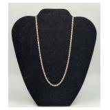 Sterling Silver Twisted Rope Chain Necklace 11.6g