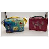 Vintage Mini Tin Lunch Boxes Sponge Bob & NSYNC