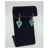 Sterling 925 Turquoise Cabochon Earrings