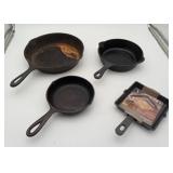 4 Cast Iron Skillet NO Marks