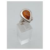 Sterling 925 Baltic Amber Ring