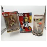 3 Star Wars Action Figures Jarrus Kenobi Leia MIB