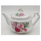 A Wood  Son Staffordshire Floral Teapot FINE CHINA