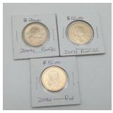Lot 3 One Dollar Proof Coins