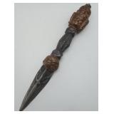 Tibetan Phurba Buddhist Ceremonial Dagger Bronze