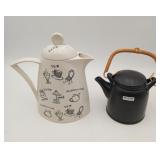 2 Teapots Ravendale Pottery & Bee House Japanese