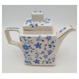 Windsor England porcelain Blue White Square Teapot
