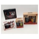 Star Wars Shot Glasses Salt Pepper ALL NEW N BOX