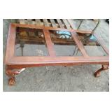 Ball Claw Glass Top Coffee Table