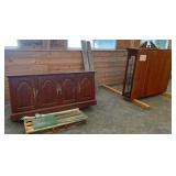 2 Pc Cherry Colonial Hutch China Cabinet