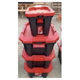 4 Heavy Duty Husky Totes 3-15 Gallon & 5 Gallon