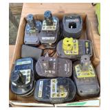 7 Ryobi 18v Batteries & Charger