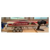Traxxas Sparton Brushless Race Boat RC & Trailer