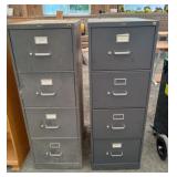2 Metal 4 Drawer Legal Size File Cabinets